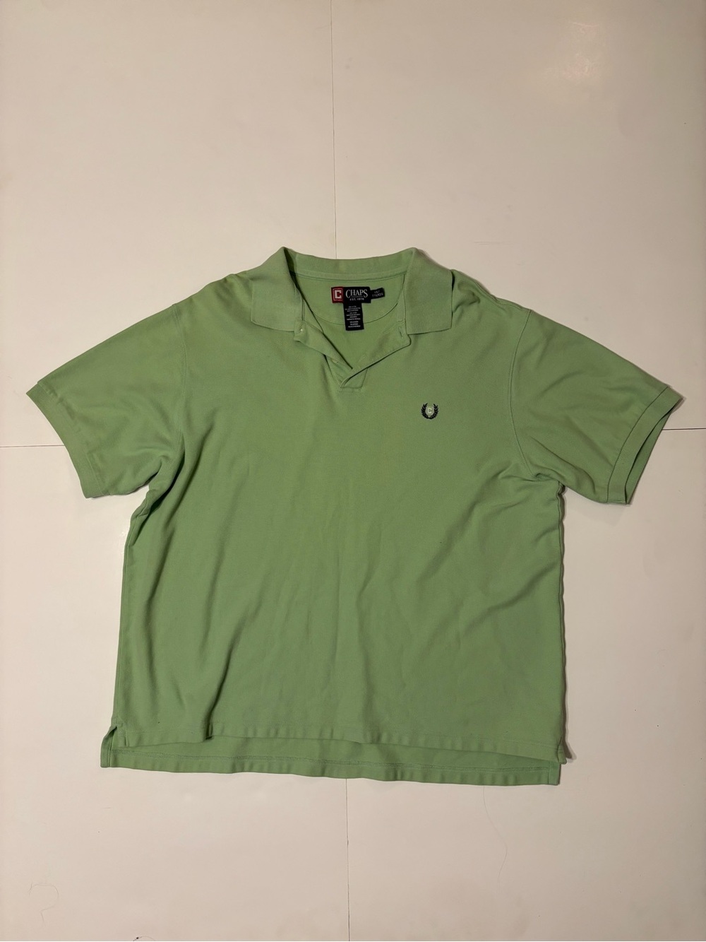 Chaps Light Green Short-Sleeve Polo Shirt
